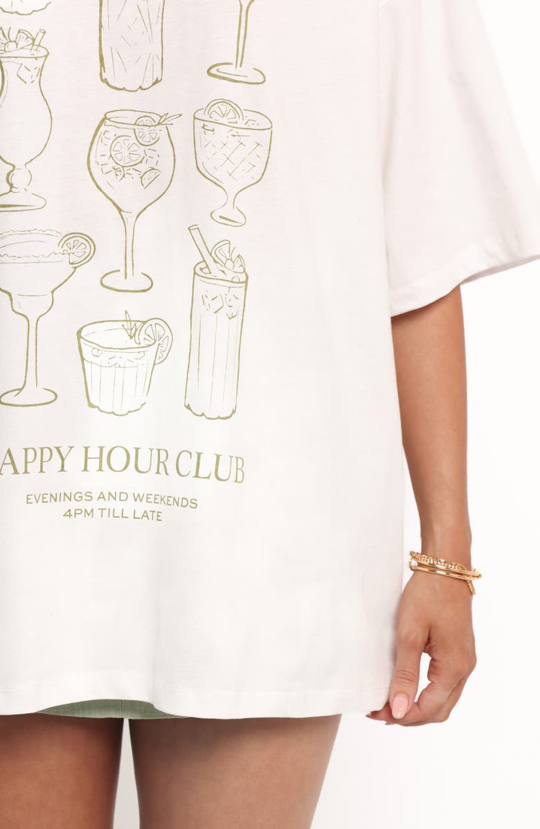 Petal & Pup Happy Hour Graphic T-Shirt, Alternate, color, White