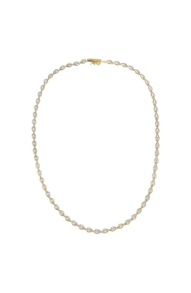 BY ADINA EDEN Multi Shape CZ Bezel Tennis Necklace, Alternate, color, Gold