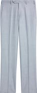 Zanella Devon Flat Front Plaid Wool Dress Pants