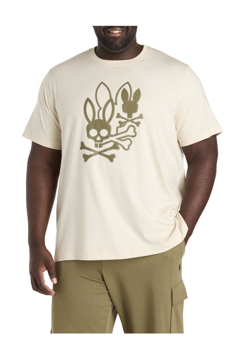Psycho Bunny Big & Tall Aussie Graphic Tee, Main, color, White Cap Grey