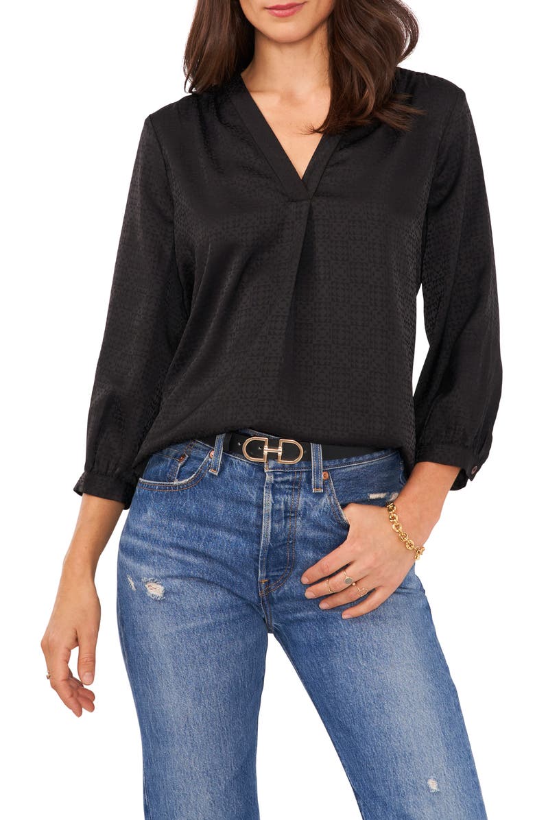 Vince Camuto Jacquard Blouse, Main, color, 