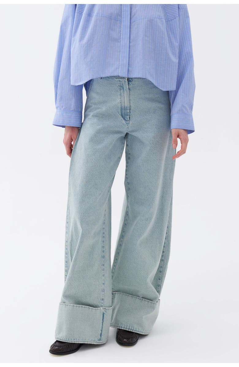 Nocturne High Waist Double-Leg Jeans, Main, color,