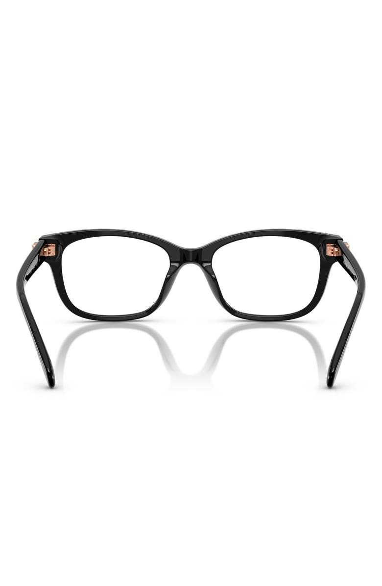 COACH 55mm Square Optical Glasses, Alternate, color, Black/ Demo Lens