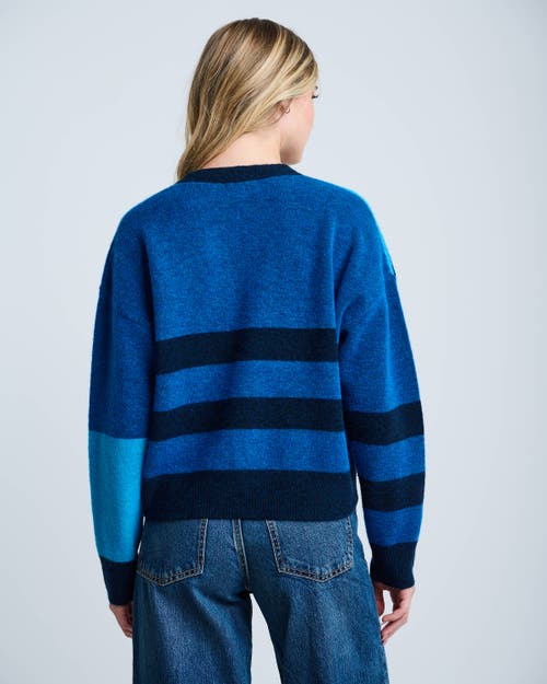 Lisa Todd The Graduate Striped Cardigan In Blue