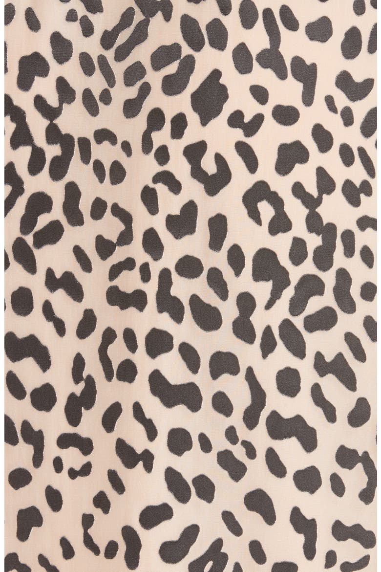 Puff Sleeve Wrap Dress, Alternate, color, LEOPARD/ SAND