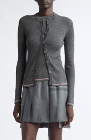 Thom Browne Crewneck Wool Cardigan