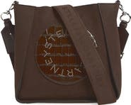 Stella McCartney Logo Faux Suede Crossbody Bag