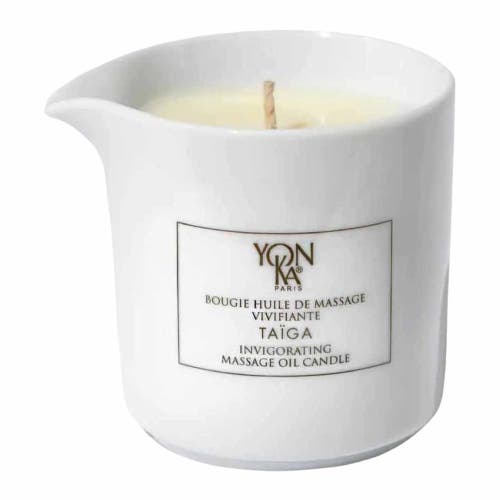 Yon-ka Paris Taiga Massage Oil Candle For Aromatherapy 4.4oz In White