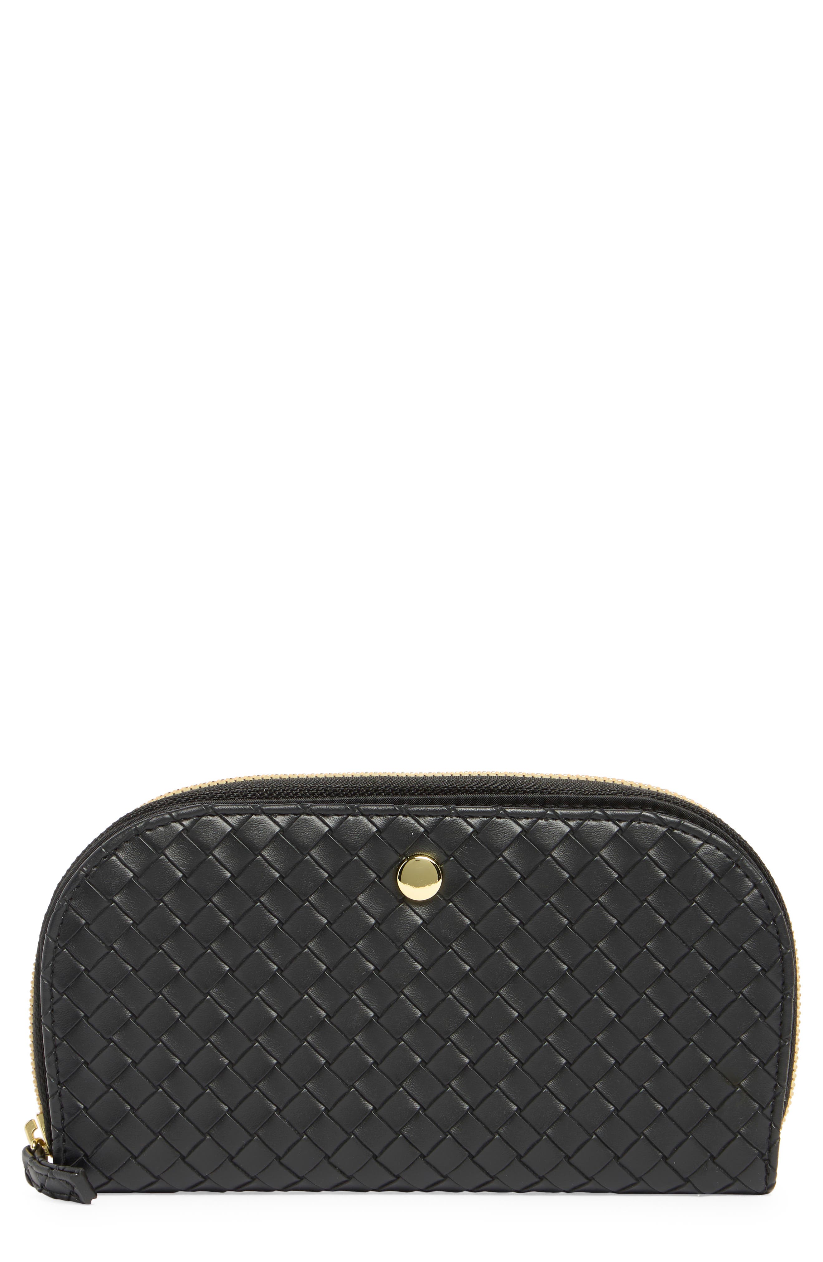MUNDI SMALL LEATHER GOODS Candice Woven Clutch