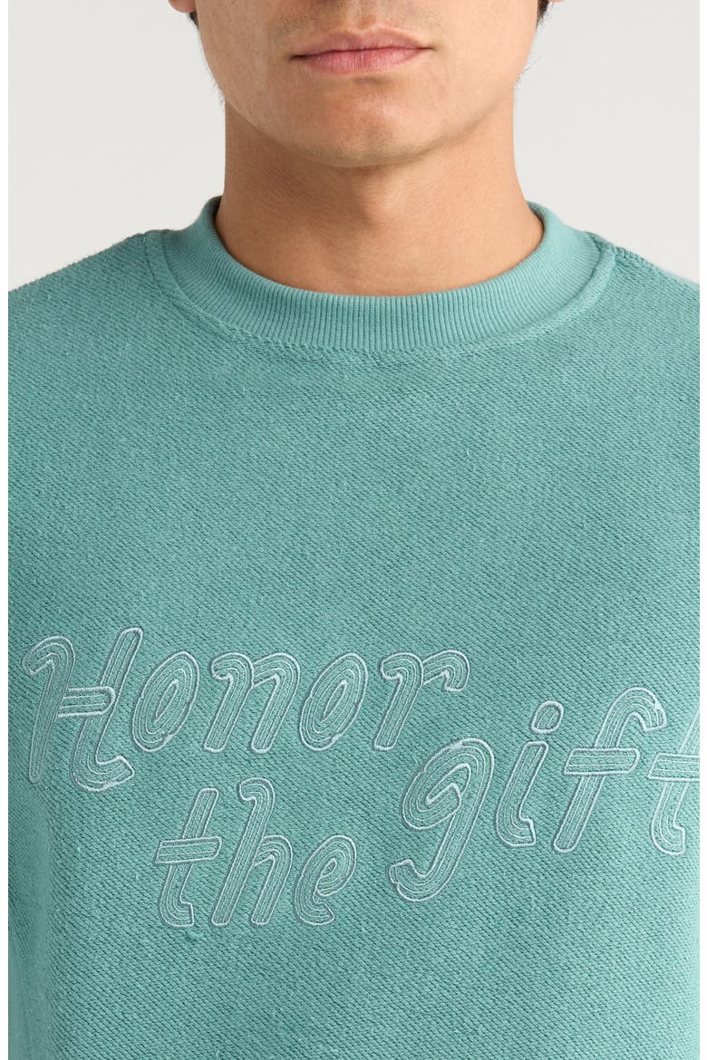 Block Party Terry Crewneck T-Shirt, Alternate, color, GREEN