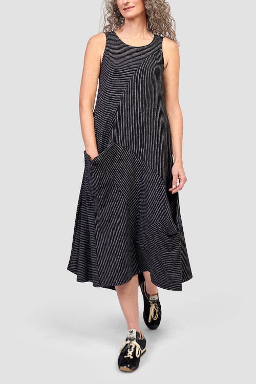 ALEMBIKA ALEMBIKA STRIPED SLEEVELESS MAXI WITH DRAPED POCKET