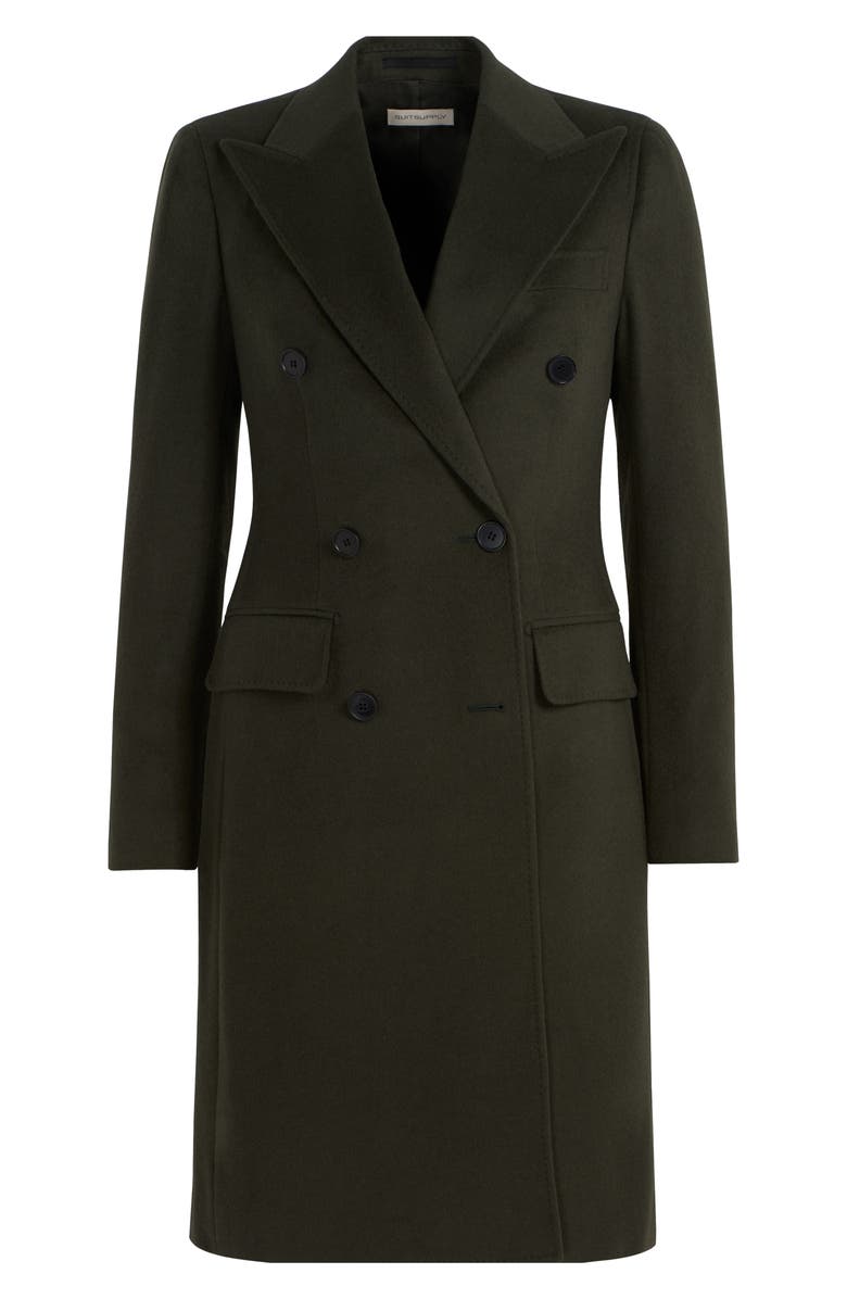 SUISTUDIO Ben Double Breasted Wool Coat, Alternate, color, 