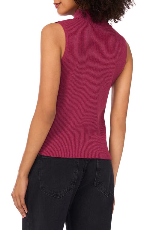Halogen ® Mock Neck Sleeveless Rib Top In Purple