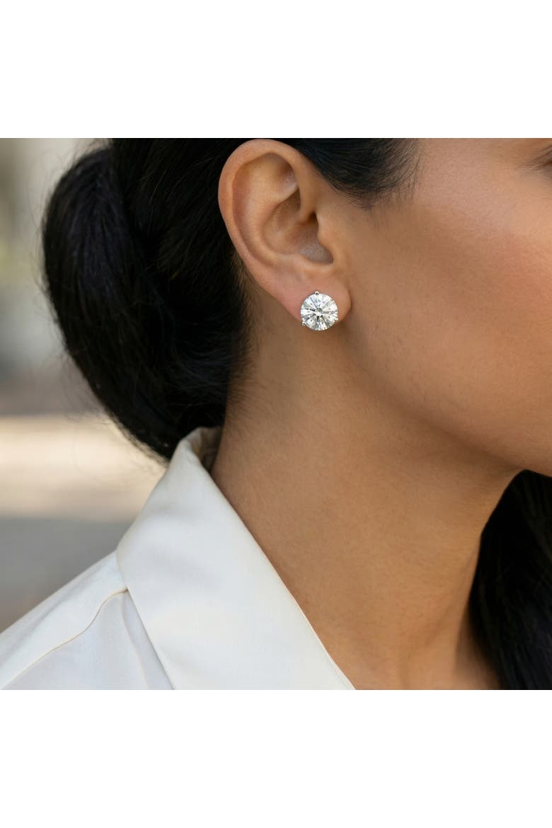 Certified 8 Ct tw 14k Gold Lab Grown Round-Cut Diamond Martini Studs, Alternate, color, 14k White Gold