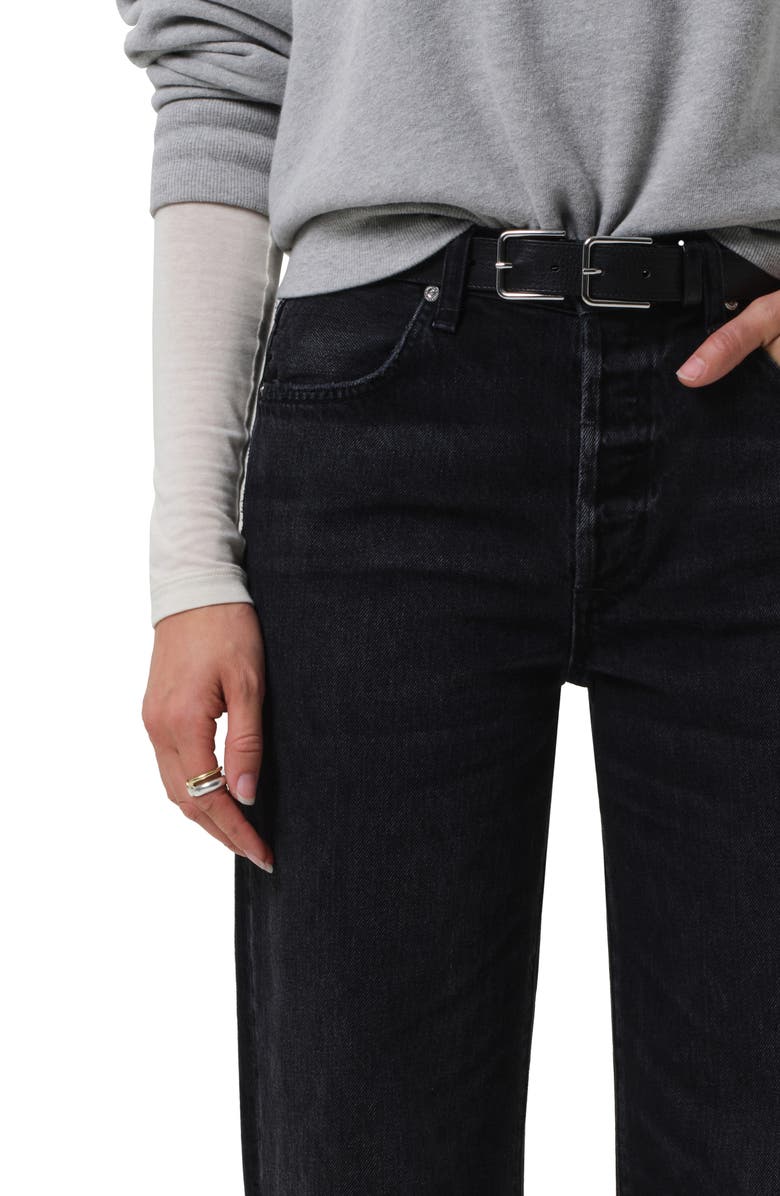 Citizens of Humanity Annina Straight Leg Jeans, Alternate, color, Raine Washed Black