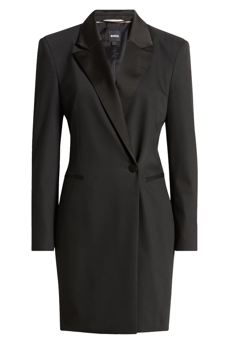 Dackea Long Sleeve Blazer Minidress, Alternate, color, BLK
