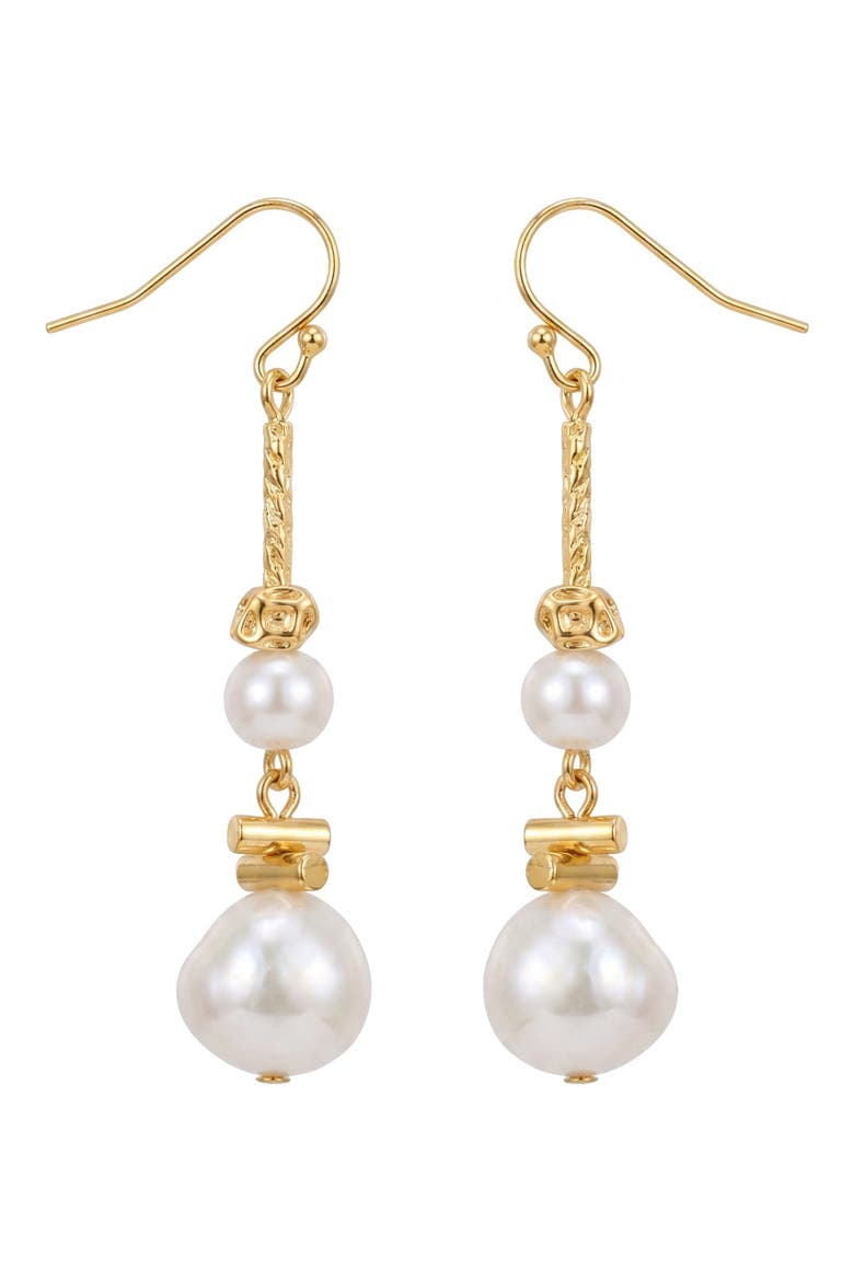 Deepti Pearl Chain Earrings, Main, color, Gold