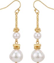AREA STARS Deepti Pearl Chain Earrings