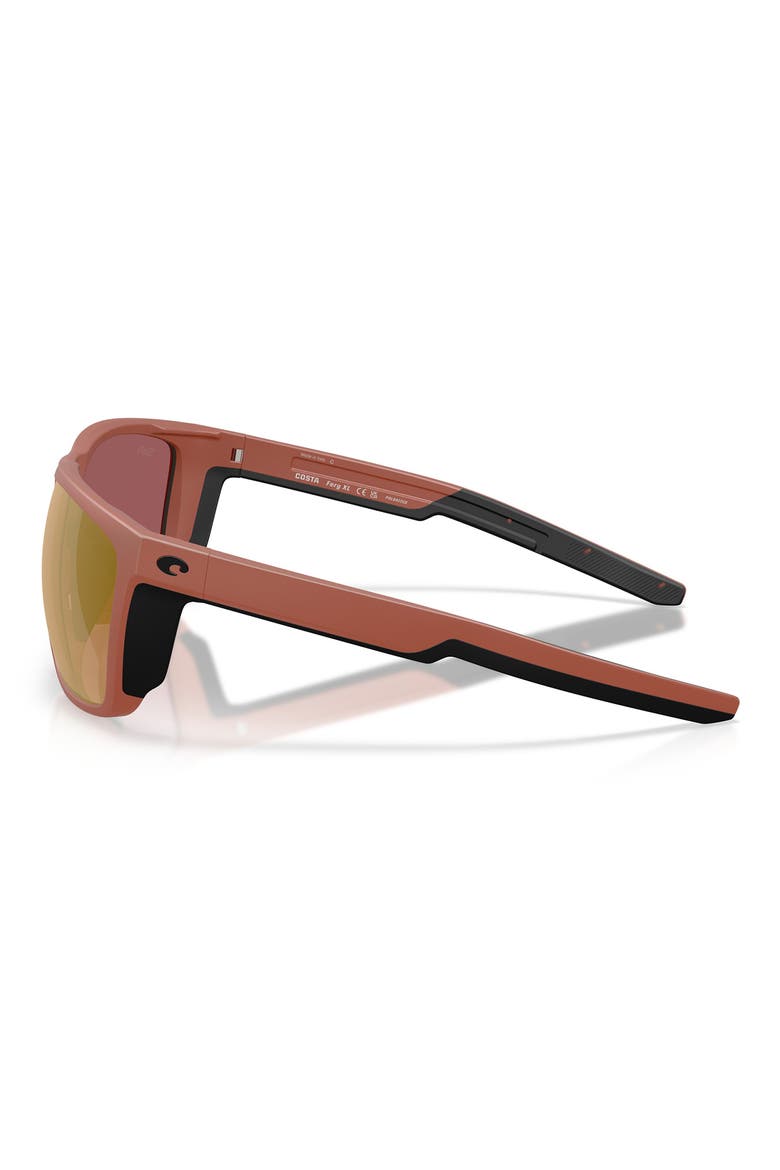 62mm Ferg X-Large Polarized Pillow Sunglasses, Alternate, color, MATTE TERRA COTTA / GOLD 580G