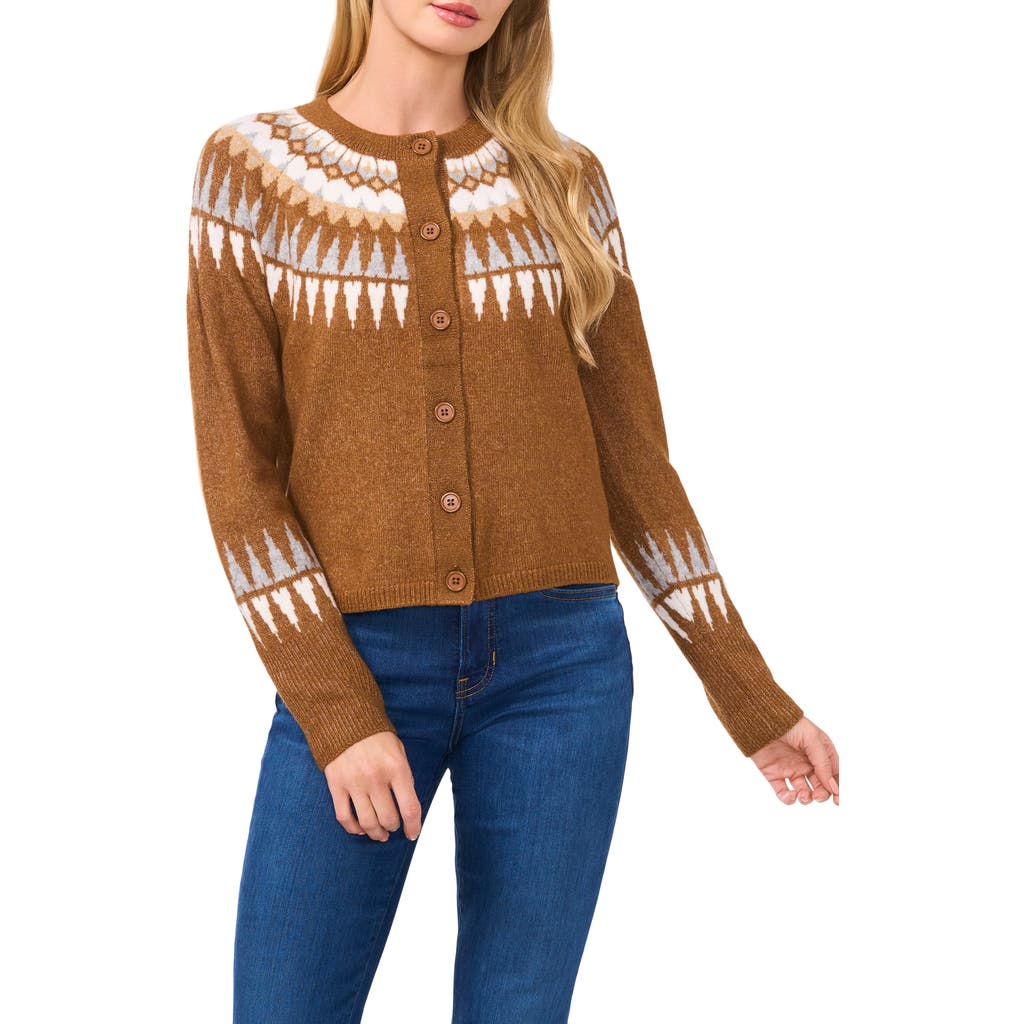 CECE CECE FAIR ISLE CARDIGAN