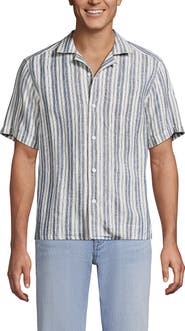 Lands' End Short Sleeve Camp Collar Hawaiian Shirt