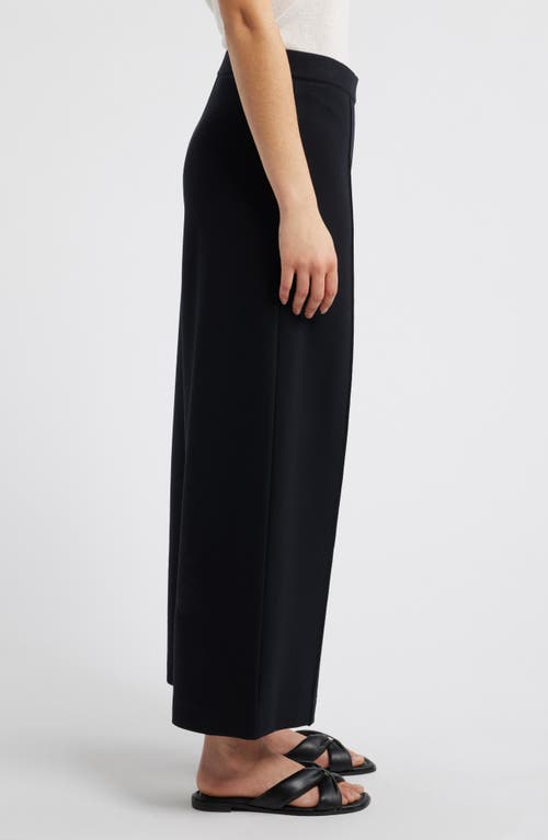 Caslonr Caslon(r) Wide Leg Crop Ponte Pants In Black