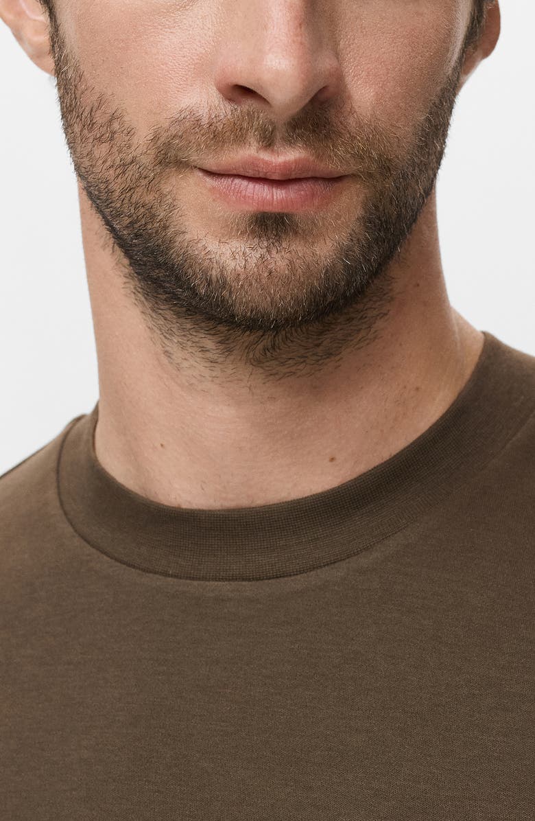 MANGO Regular Fit Long Sleeve T-Shirt, Alternate, color, Olive Green