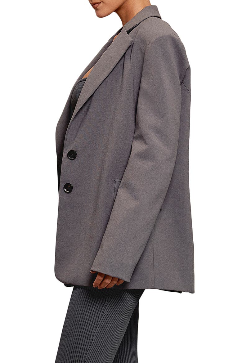 Aline Shaped Blazer, Alternate, color, DARK GREY