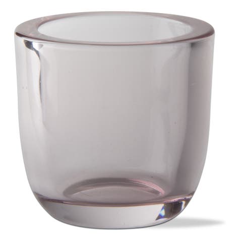 Classic Blush Tealight Holder Glass Candle Holder for Decor