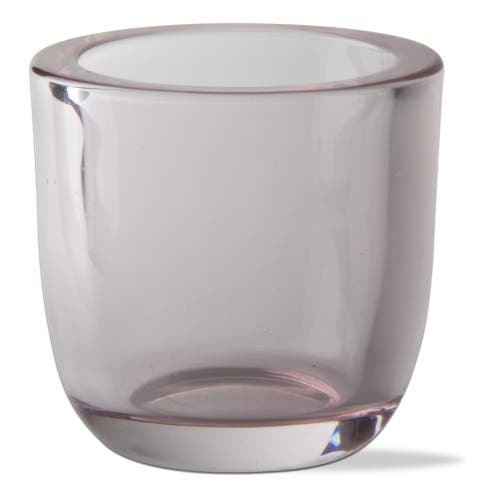 Tag Classic Blush Tealight Holder Glass Candle Holder For Decor In Transparent