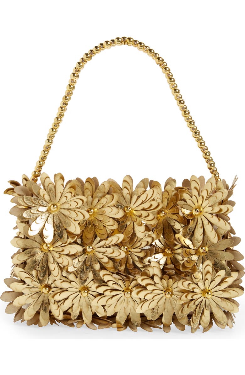 VANINA The Inflorescence Baguette Handbag, Main, color, Gold