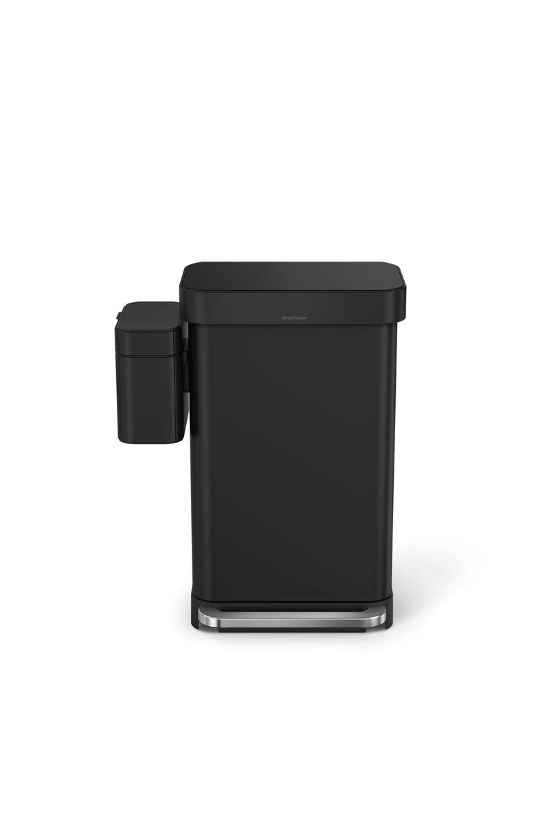 simplehuman 4L compost caddy, Alternate, color, Matte Black