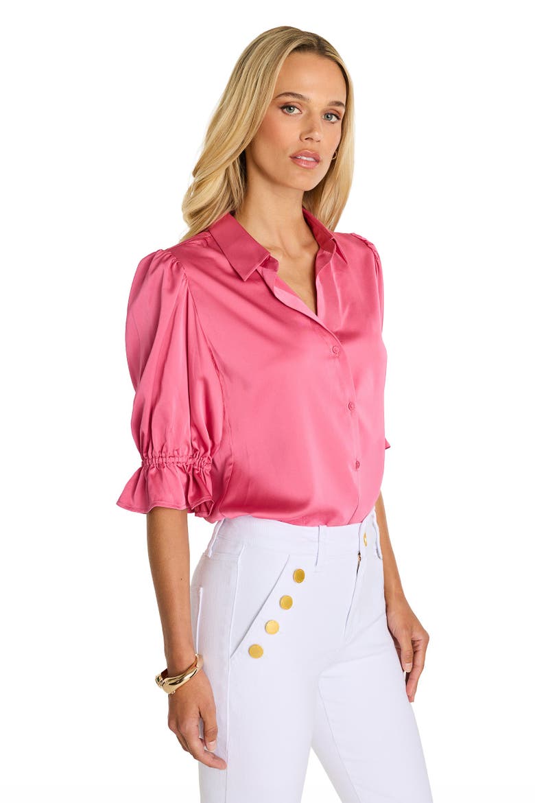 Cindy Ruffle Sleeve Shirt, Alternate, color, Petal Pink