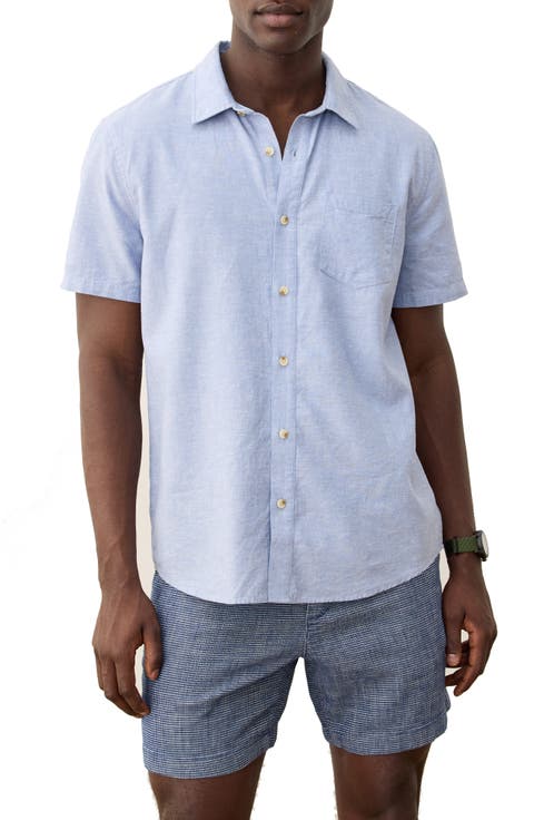 Better-than-Linen Short Sleeve Hemp Blend Button-Up Shirt