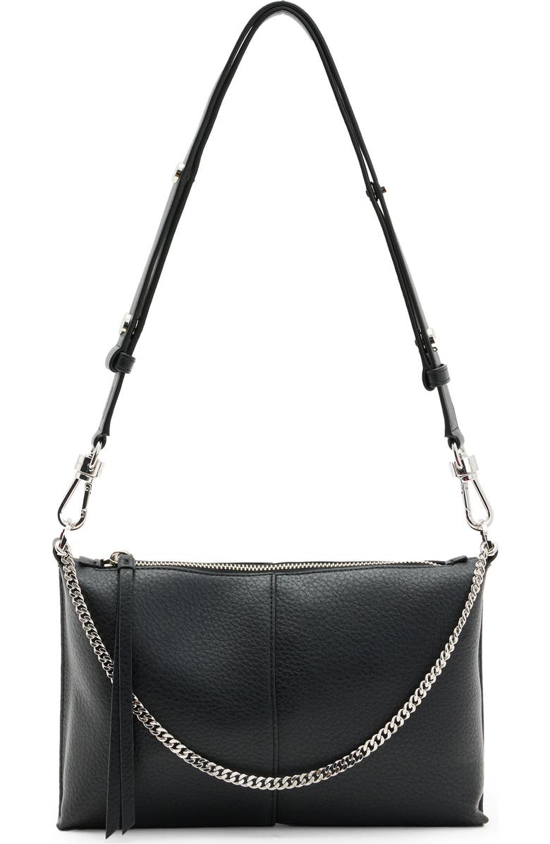 AllSaints Eve Leather Crossbody Bag, Main, color,