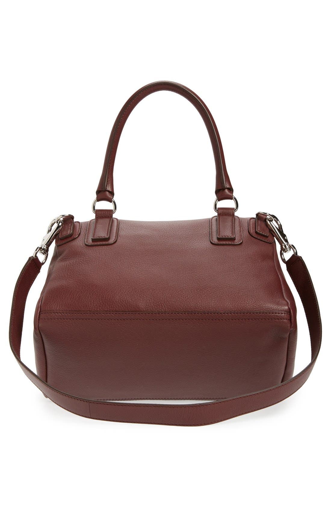 Medium Pandora Sugar Leather Satchel, Alternate, color, OXBLOOD RED  