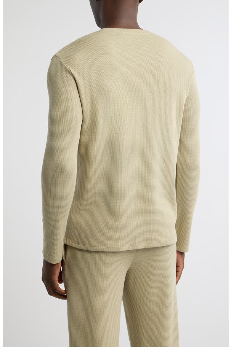 Long Sleeve Waffle Pajama T-Shirt, Alternate, color, LIGHT/ PASTEL GREEN