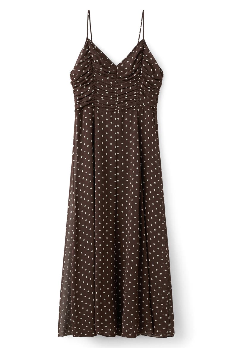 brown polka dot dress old navy Fit & Flare Crepe Mini Dress