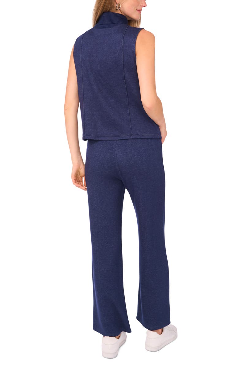 Vince Camuto Exposed Seam Detail Sleeveless Knit Turtleneck Top, Alternate, color, 