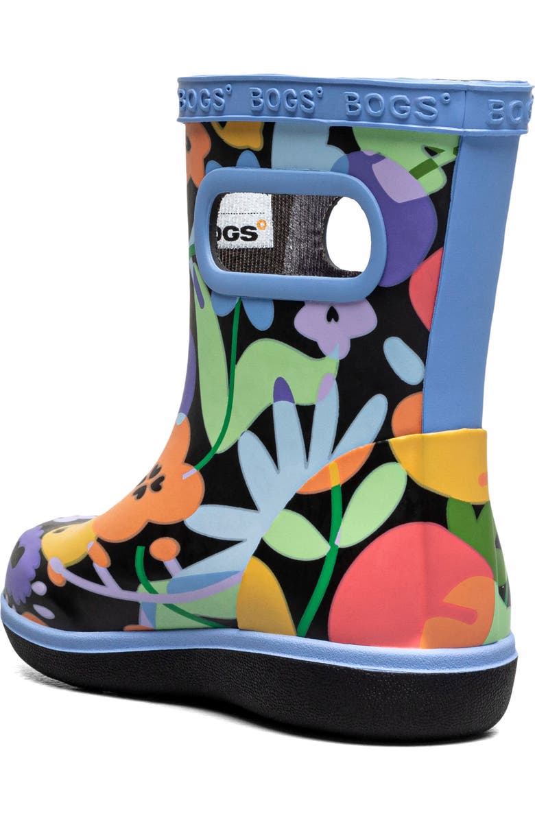 Bogs Kids' Skipper II Waterproof Rain Boot, Alternate, color, Black Multi