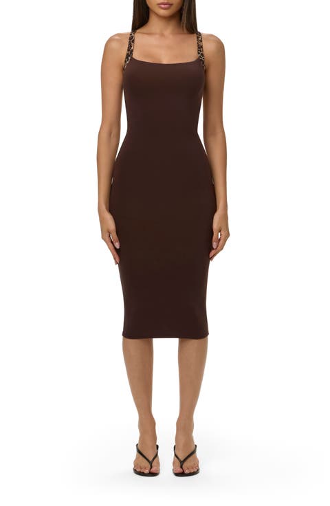 Scoop Neck Midi Dress