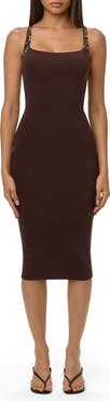 Naked Wardrobe Scoop Neck Midi Dress