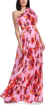 Dress the Population Vida Ruffle & Pleat Evening Gown
