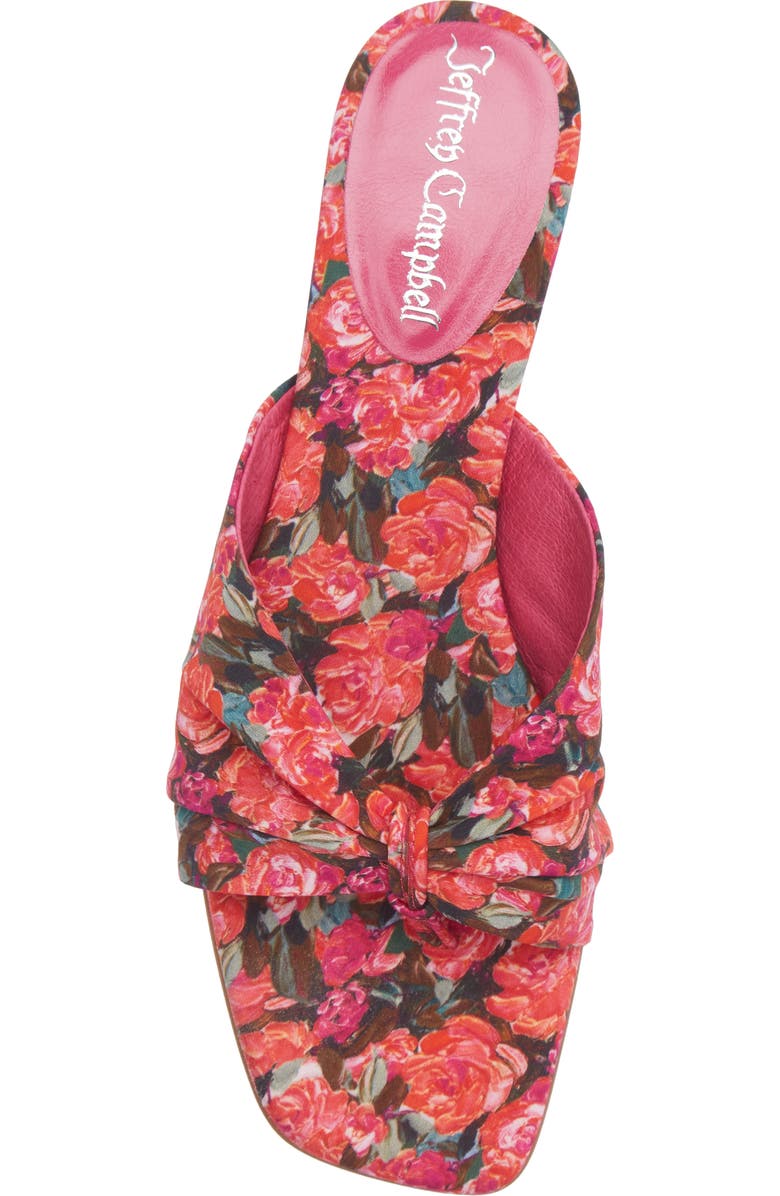 Jeffrey Campbell Lover Girl Kitten Heel Flip Flop, Alternate, color, Red Floral