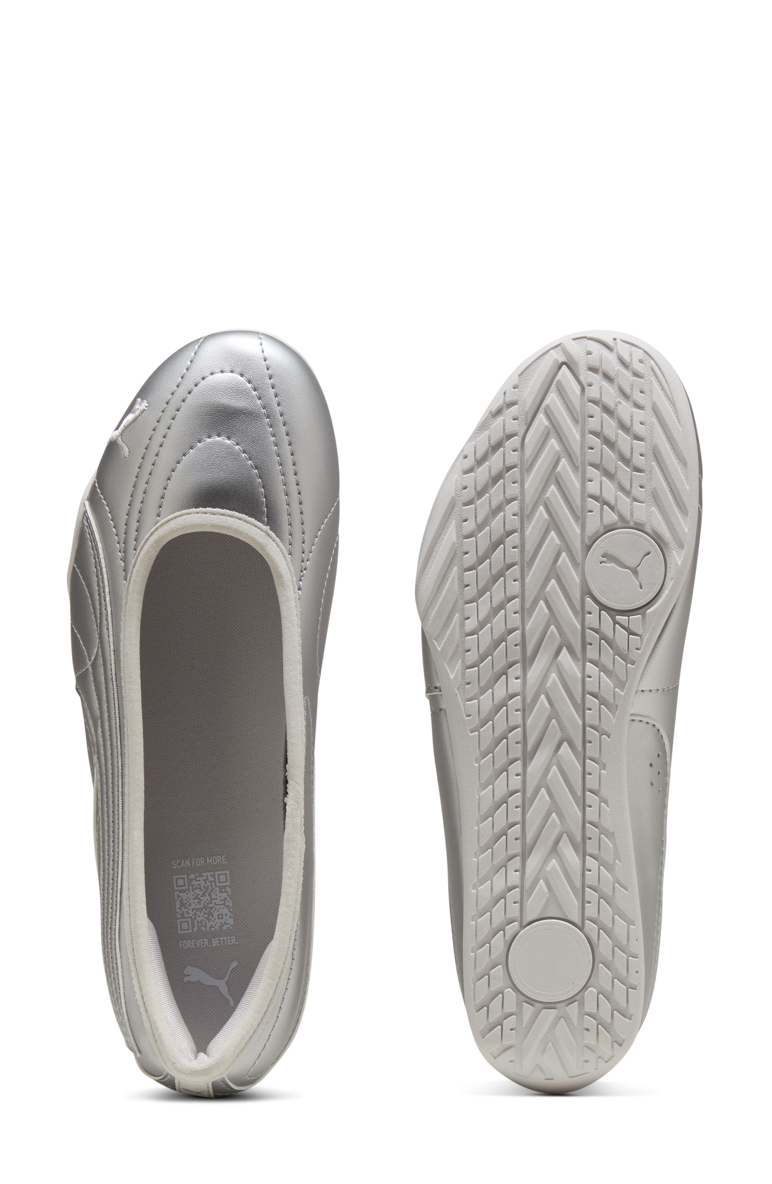 PUMA Catch Soleil Ballerina Flat, Alternate, color, Puma Silver/ Feather Gray