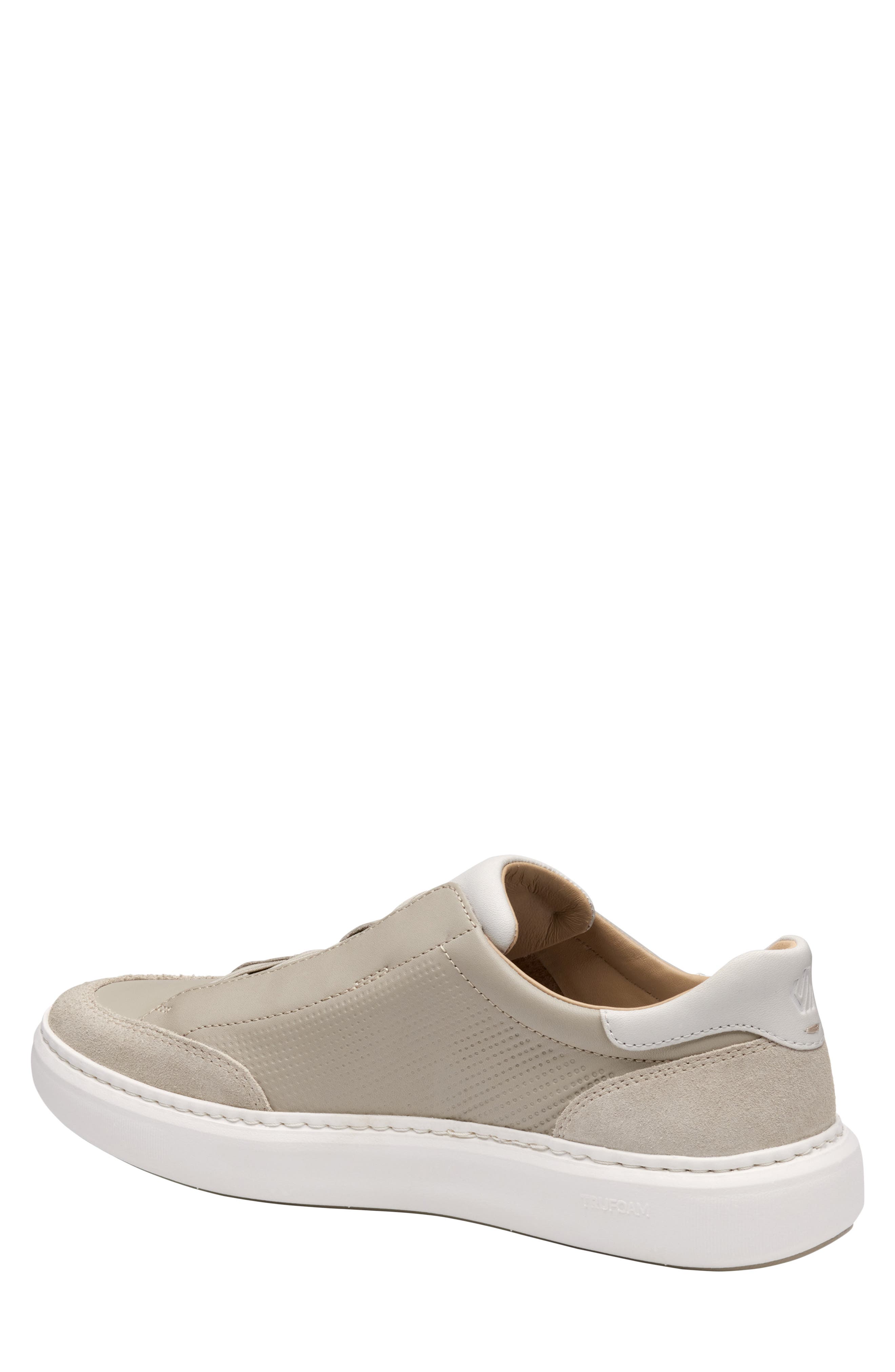 Anders Perforated Leather Sneaker, Alternate, color, BEIGE FULL GRAIN/ SUEDE