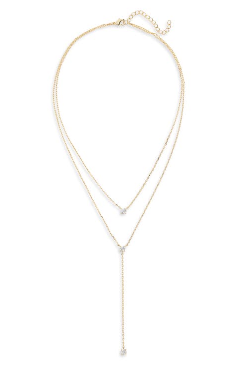 Solitaire Layered Necklace