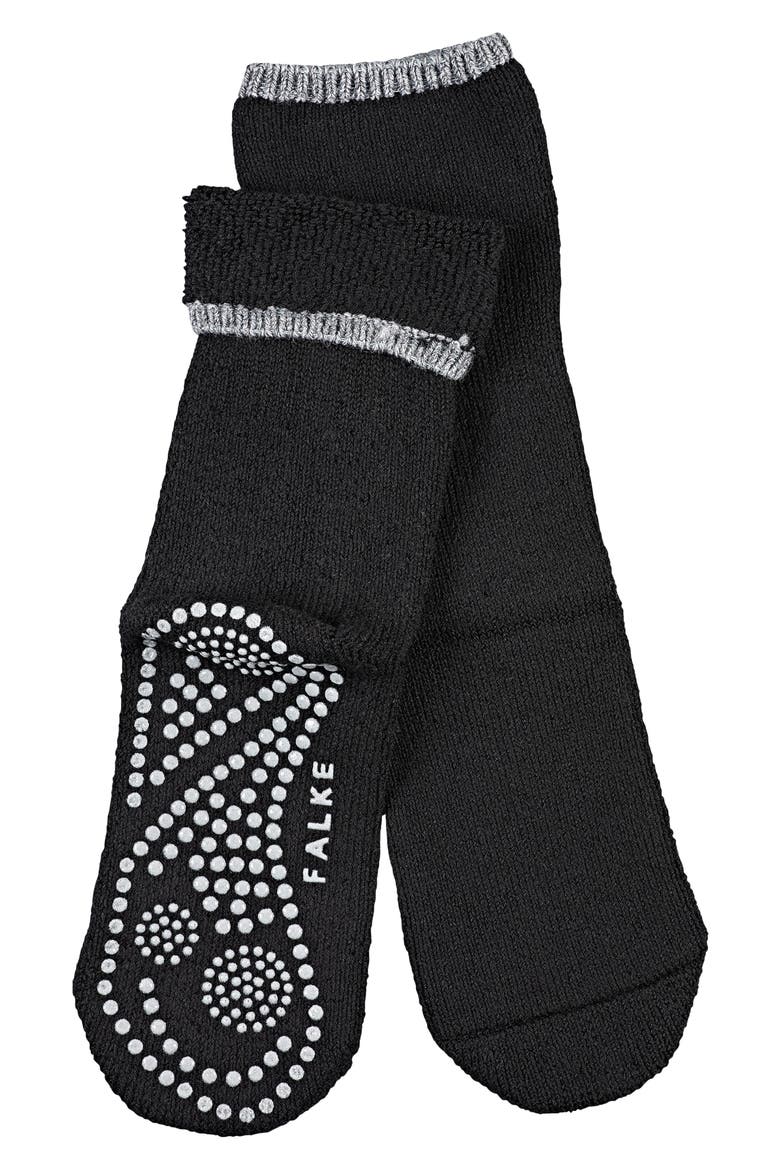 Cuddle Pad Crew Socks, Alternate, color, BLACK
