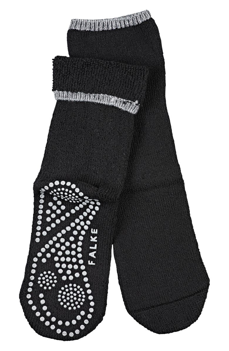 Falke Cuddle Pad Crew Socks, Alternate, color, Black