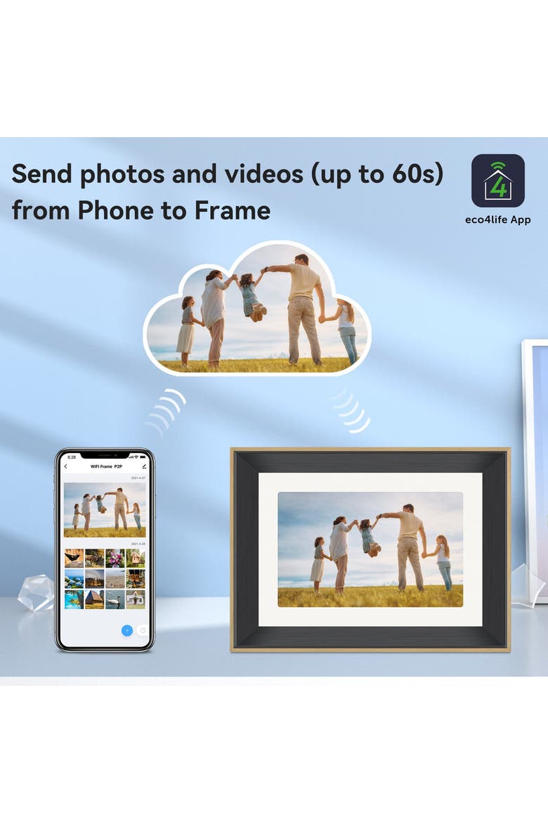 10.1" Smart WiFi Digital Photo Frame, Alternate, color, Black